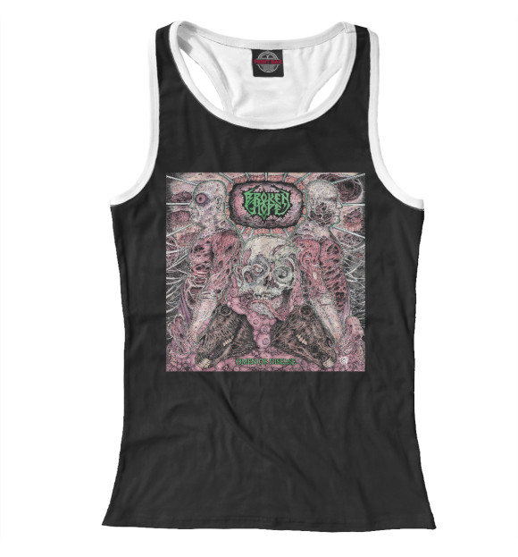 Женская майка-борцовка с изображением Brokenhope цвета Белый