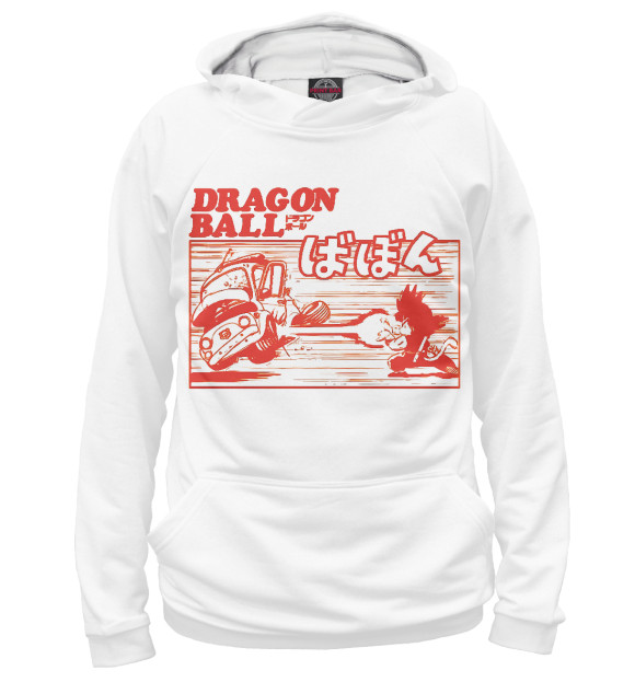 Мужское худи с изображением Dragon Ball цвета Белый