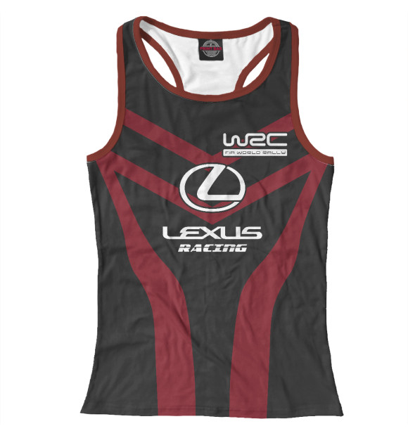 Женская майка-борцовка с изображением Lexus цвета Белый