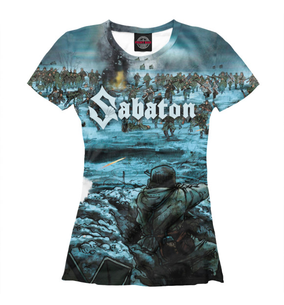 Женская футболка с изображением Sabaton цвета Белый