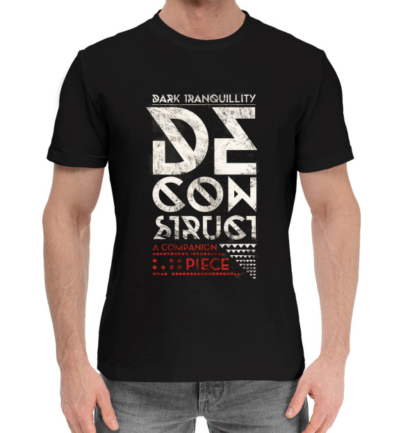 Мужская хлопковая футболка с изображением Decosntruct цвета Черный