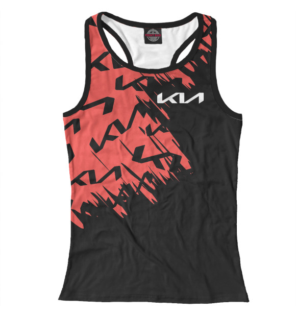 Женская майка-борцовка с изображением KIA цвета Белый