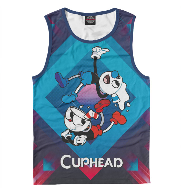 Майка для мальчика с изображением Cuphead чашечки цвета Белый