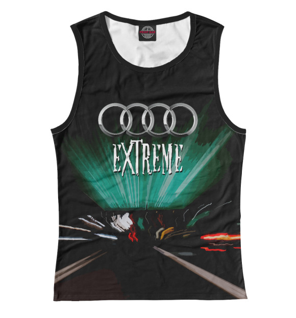 Женская майка с изображением Audi Extreme цвета Белый