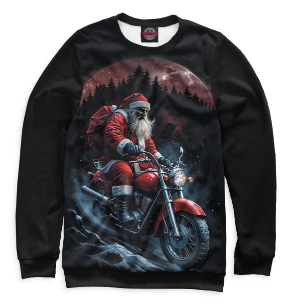 Мужской свитшот с изображением Creepy Santa цвета Белый