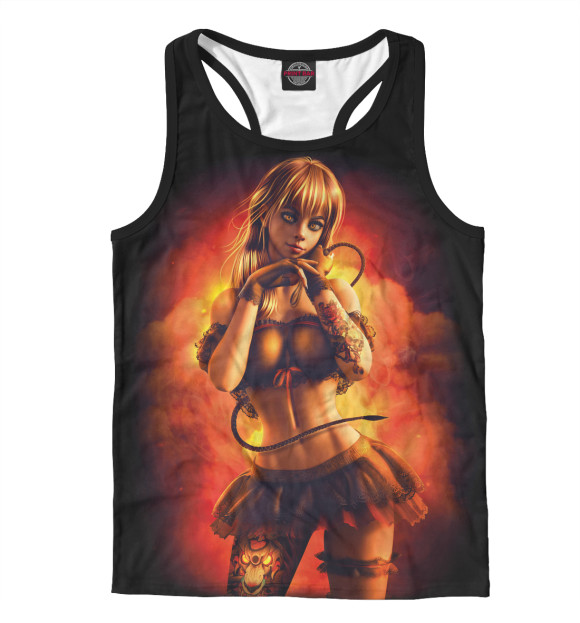 Мужская майка-борцовка с изображением Wendy цвета Белый