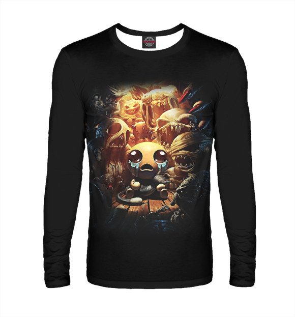 Мужской лонгслив с изображением The Binding Of Isaac цвета Белый