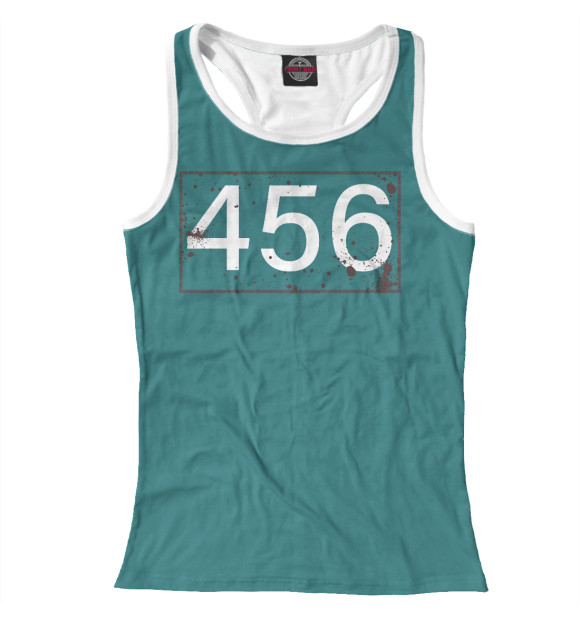 Женская майка-борцовка с изображением Игра в кальмара цвета Белый