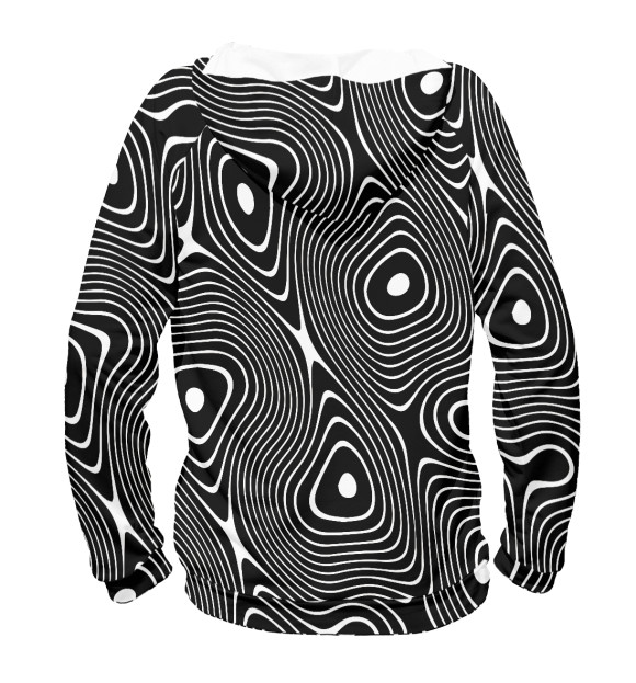Женское худи с изображением Waves pattern / Abstraction цвета Белый