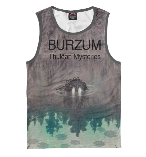 Мужская майка с изображением Thulean Mysteries - Burzum цвета Белый