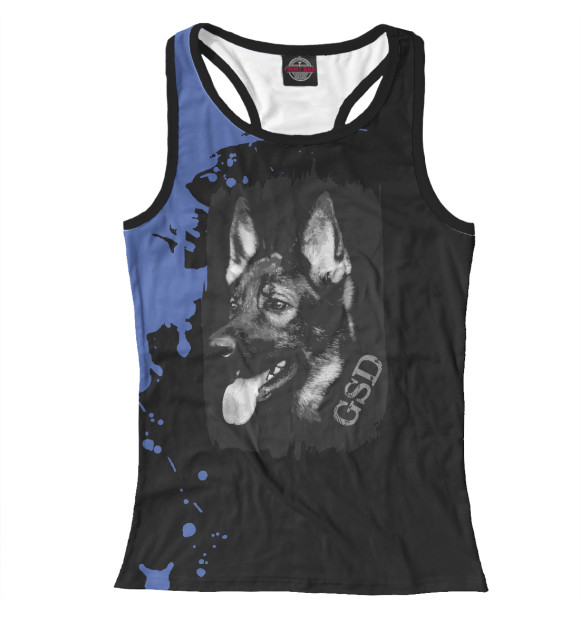 Женская майка-борцовка с изображением German Shepherd Dog - GSD цвета Белый