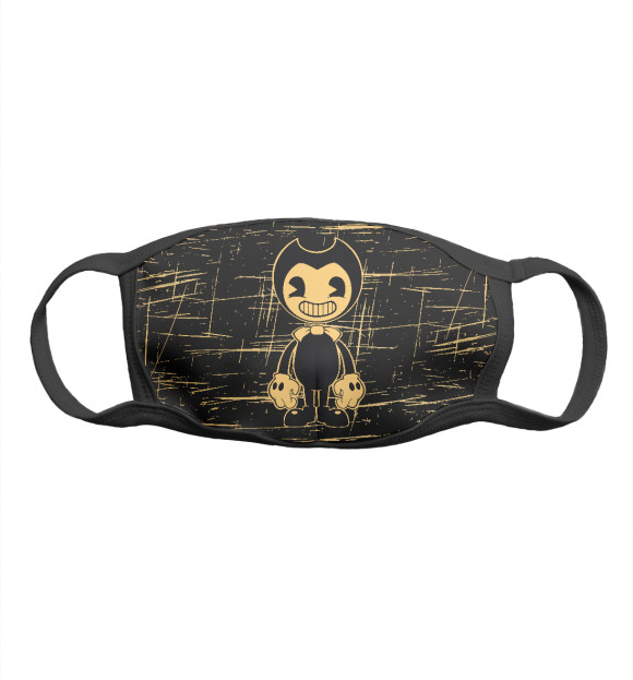 Маска тканевая с изображением Bendy and the ink machine цвета Белый