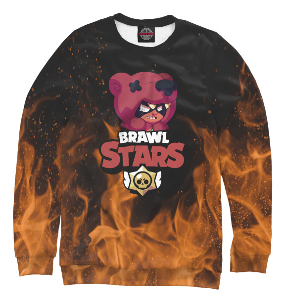 Мужской свитшот с изображением Brawl Stars - Nita цвета Белый