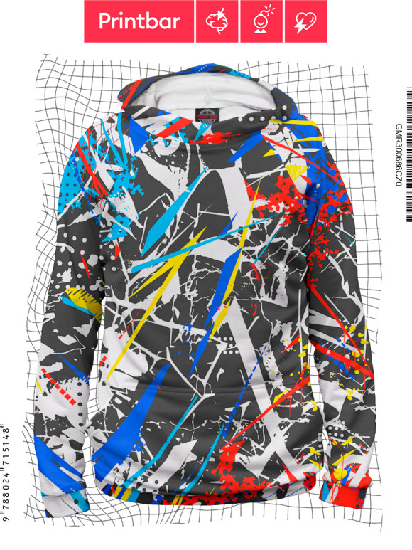 Женское худи с изображением Геометрия цвета Белый
