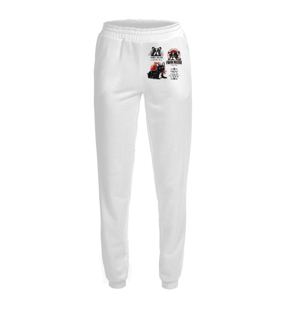 Женские спортивные штаны с изображением Французский бульдог цвета Белый