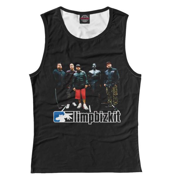 Майка для девочки с притом Limp Bizkit цвета Белый Майка для девочки с изображением Limp Bizkit цвета Белый