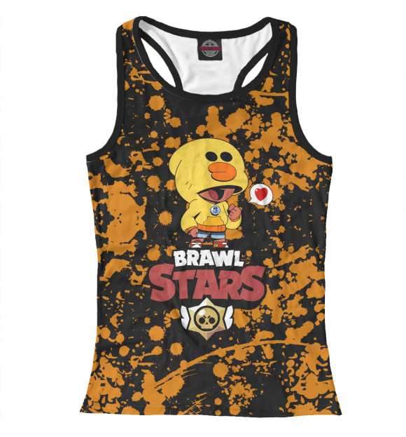 Женская майка-борцовка с изображением Brawl Stars цвета Белый