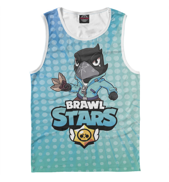 Майка для мальчика с притом Brawl Stars цвета Белый Майка для мальчика с изображением Brawl Stars цвета Белый