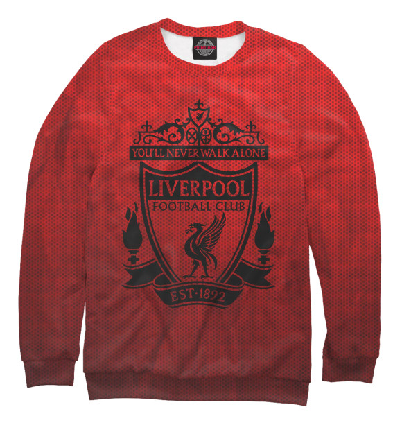 Свитшот для мальчиков с изображением Liverpool / Ливерпуль цвета Белый