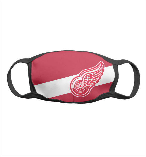 Маска тканевая с изображением Detroit Red Wings цвета Белый