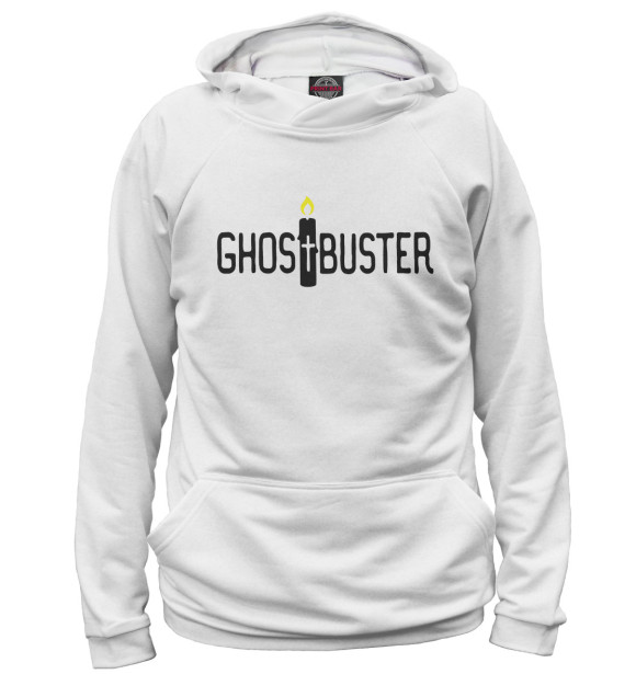 Худи для девочки с изображением Ghost Buster white цвета Белый