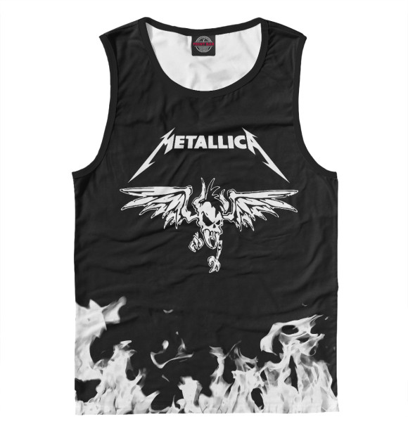 Майка для мальчика с изображением Metallica цвета Белый