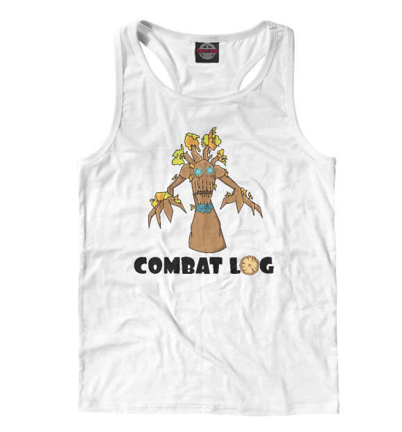 Мужская майка-борцовка с изображением Umbralumen Друид Класс Б цвета Белый