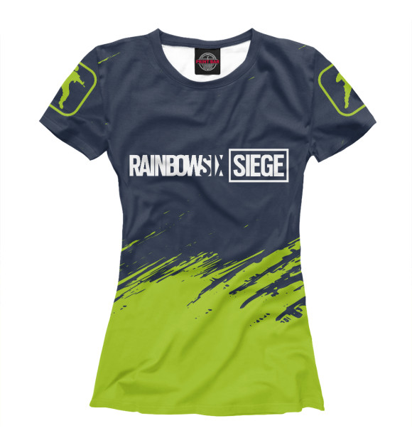 Футболка для девочек с изображением Rainbow Six Siege / Краска цвета Белый