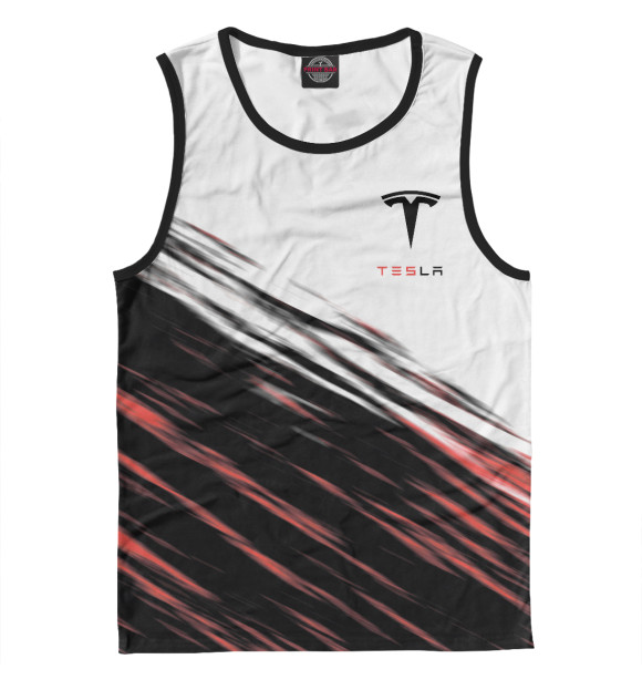 Майка для мальчика с изображением Tesla цвета Белый