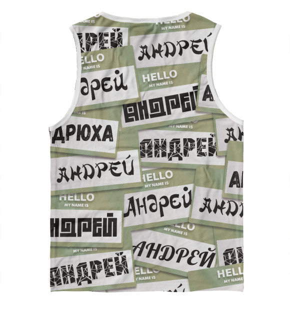 Майка для мальчика с изображением My name is Андрей цвета Белый