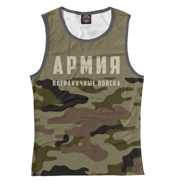 Майка для девочки с изображением Пограничные Войска цвета Белый