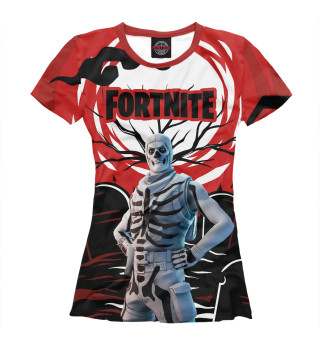 Женская футболка Скелет Fortnite