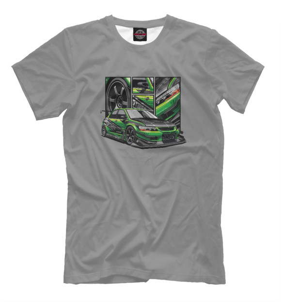 Мужская футболка с изображением Evo Green цвета Белый
