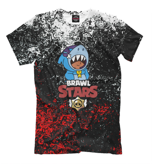 Футболка для мальчиков с изображением Brawl Stars Leon Shark цвета Белый