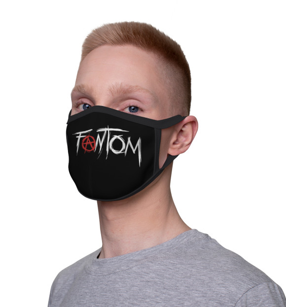 Маска тканевая с изображением Fantom цвета Белый