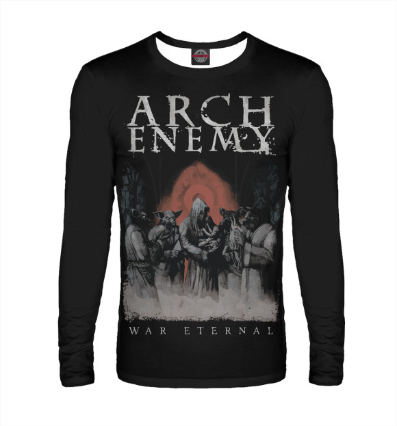 Мужской лонгслив с притом Arch Enemy цвета Белый Мужской лонгслив с изображением Arch Enemy цвета Белый