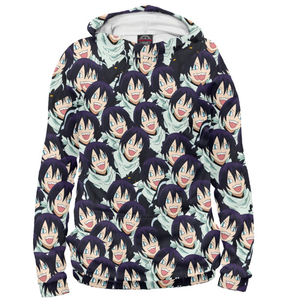 Мужское худи с изображением Бездомный бог цвета Белый