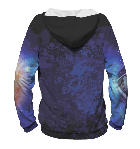 Мужское худи с изображением Поехали! цвета Белый