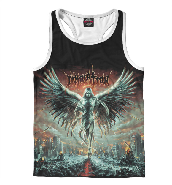 Мужская майка-борцовка с изображением Immolation цвета Белый