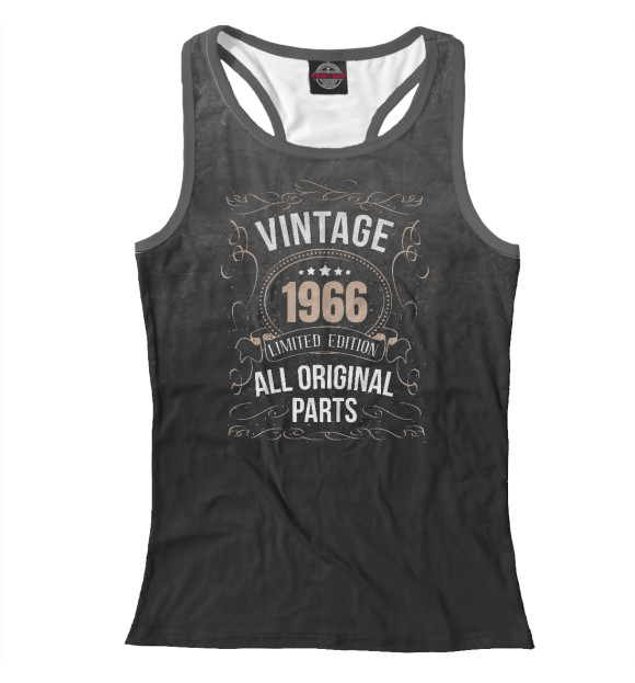 Женская майка-борцовка с изображением Vintage 1966 цвета Белый