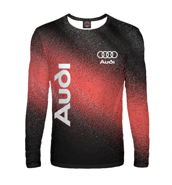 Мужской лонгслив с изображением Audi цвета Белый