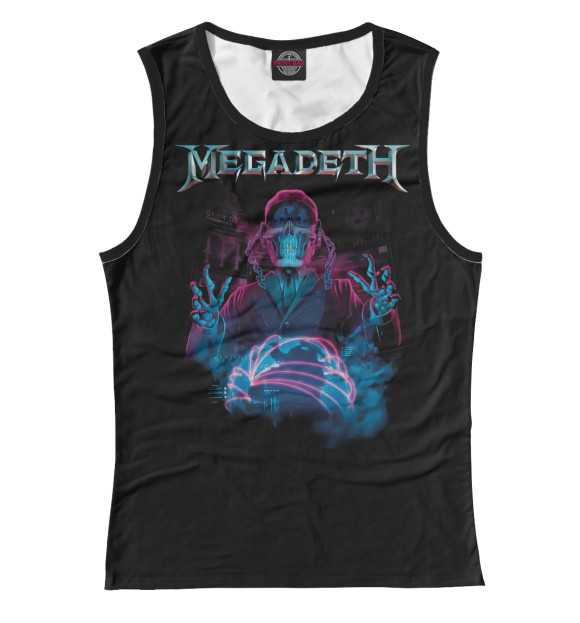 Майка для девочки с изображением Megadeth цвета Белый
