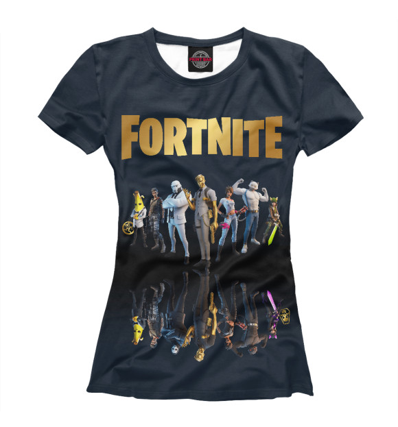 Женская футболка с изображением Fortnite 2 цвета Белый