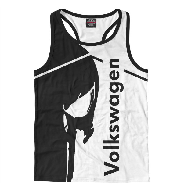 Мужская майка-борцовка с изображением Volkswagen цвета Белый