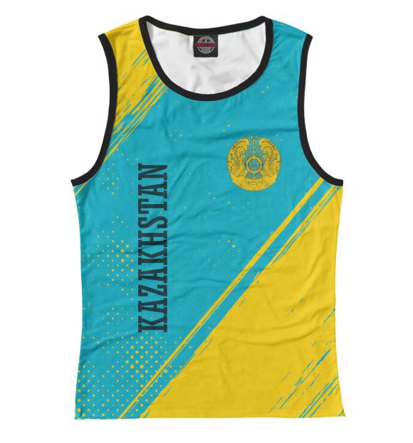 Женская майка с изображением Kazakhstan / Казахстан цвета Белый