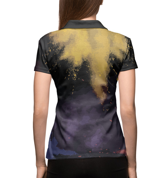 Женское поло с изображением AMONG US / АМОНГ АС цвета Белый