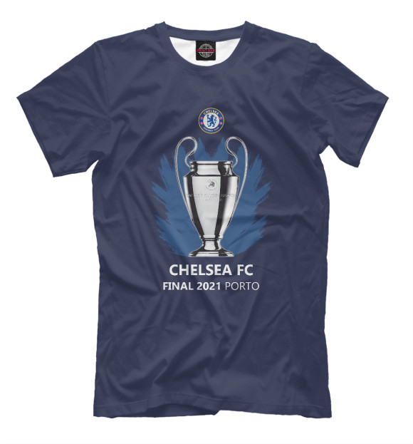 Мужская футболка с изображением Chelsea champion цвета Белый