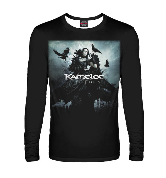Мужской лонгслив с изображением Kamelot цвета Белый