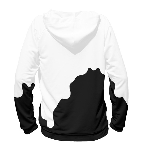 Женское худи с изображением Black&White цвета Белый