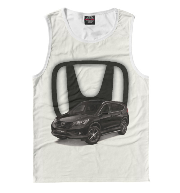 Мужская майка с изображением Honda цвета Белый